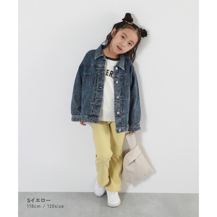 ロングパンツ 長ズボン ボトムス リブフレアパンツ キッズ 子供服 女の子  デビロック devirock | devirock | 25