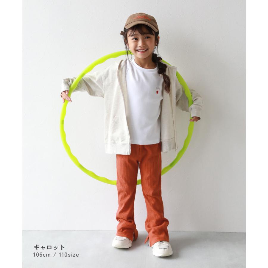 ウエストゴム ロングパンツ 長ズボン ボトムス すらっと脚長 リブフレアパンツ キッズ 子供服 女の子 デビロック devirock 26ss_girls | devirock | 27