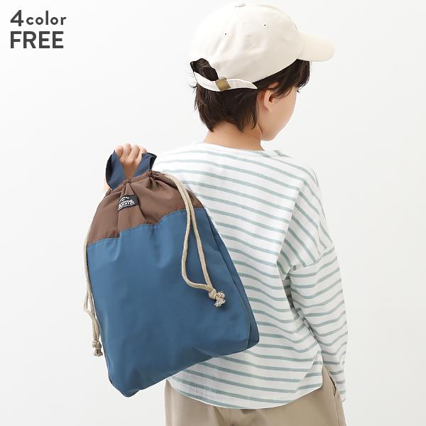 子供服 持ち手付き巾着袋 キッズ 男の子 女の子 バッグ カバン 与え デビロック Devirock