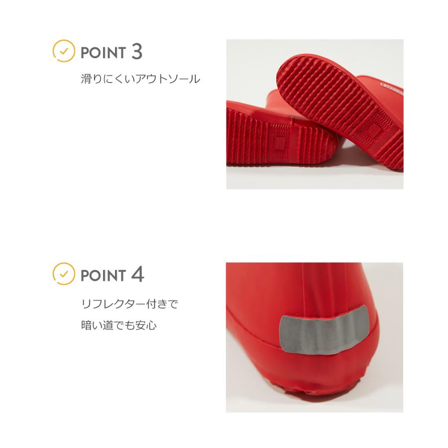 レインブーツ キッズ 長靴 雨用 ラバー リフレクター付き 子供服 男の子 女の子 シューズ 靴 デビロック devirock | devirock | 11