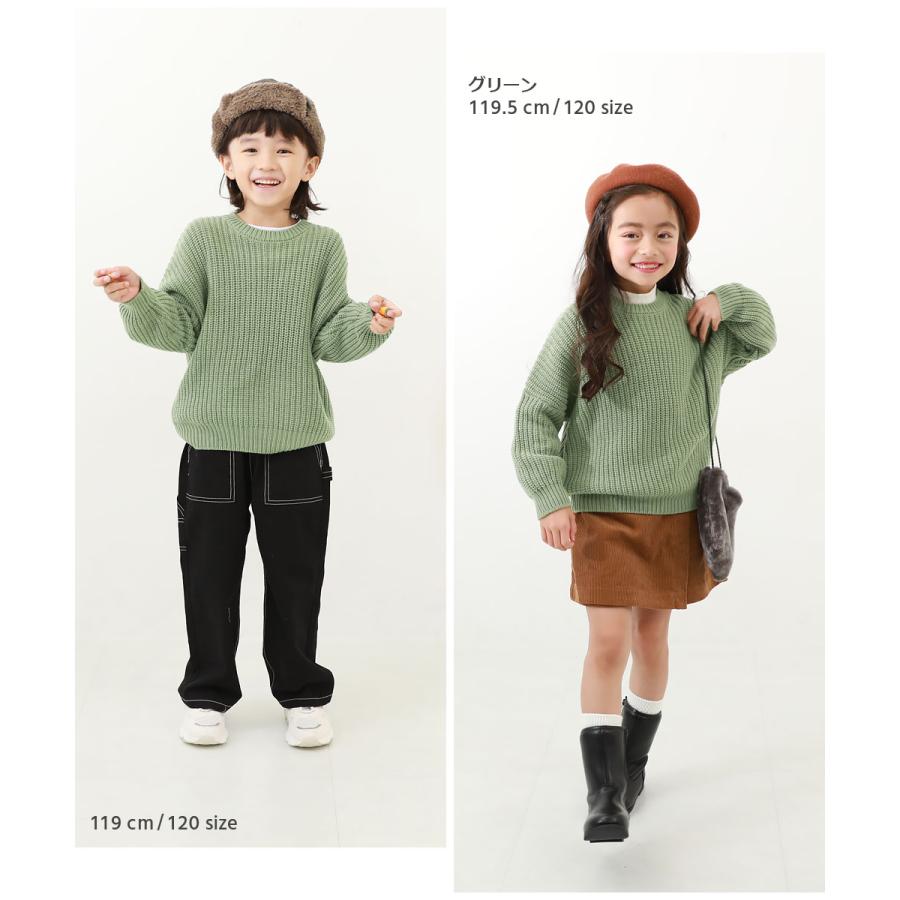 Perfect moment キッズセーター devirock（デビロック） 子供服 洗える ビッグシルエット ローゲージ