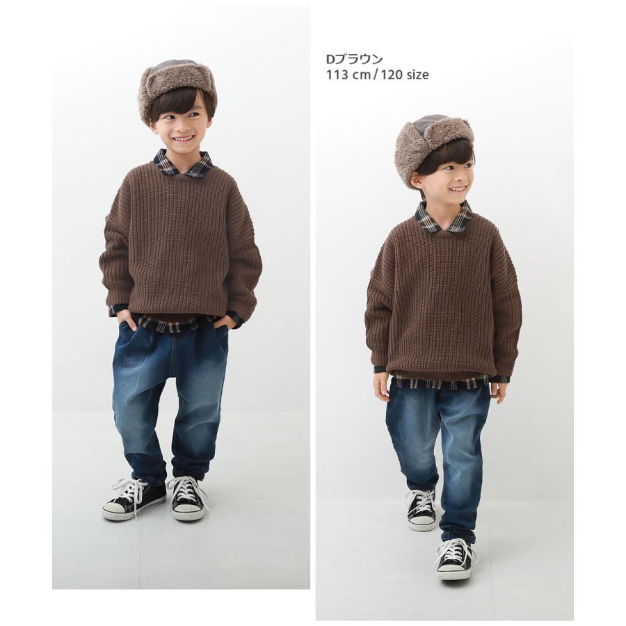 devirock（デビロック） 子供服 洗える ビッグシルエット ローゲージ