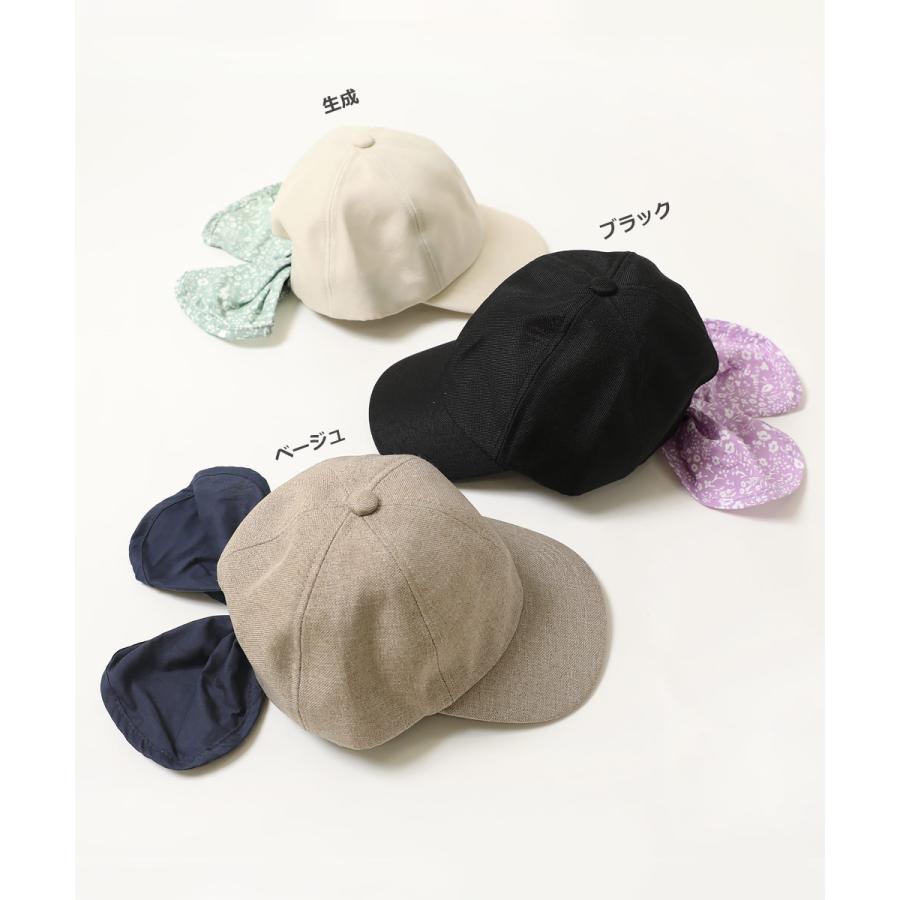 子供服 UVカット ネックカバーリボンキャップ キッズ 女の子 帽子 devirock デビロック 25SS_UV 25ss_ガールズトレンド | devirock | 04