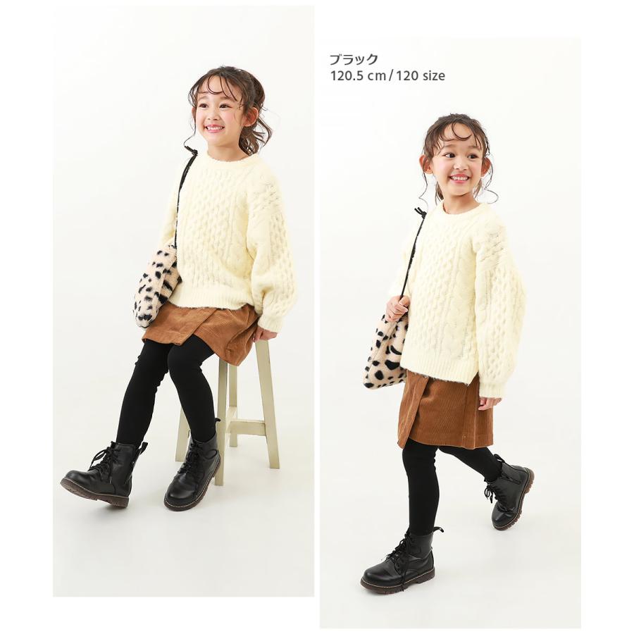 レギンス 10分丈 もちもちストレッチ 無地厚手レギンス キッズ ベビー服 子供服 女の子  デビロック devirock | devirock | 07