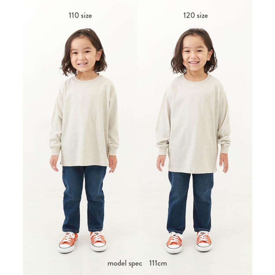 ロンT トップス 綿100% お洗濯してもよれにくい 無地 ビッグシルエット 袖リブ 長袖Tシャツ キッズ ベビー服 子供服 男の子 女の子  デビロック devirock | devirock | 42