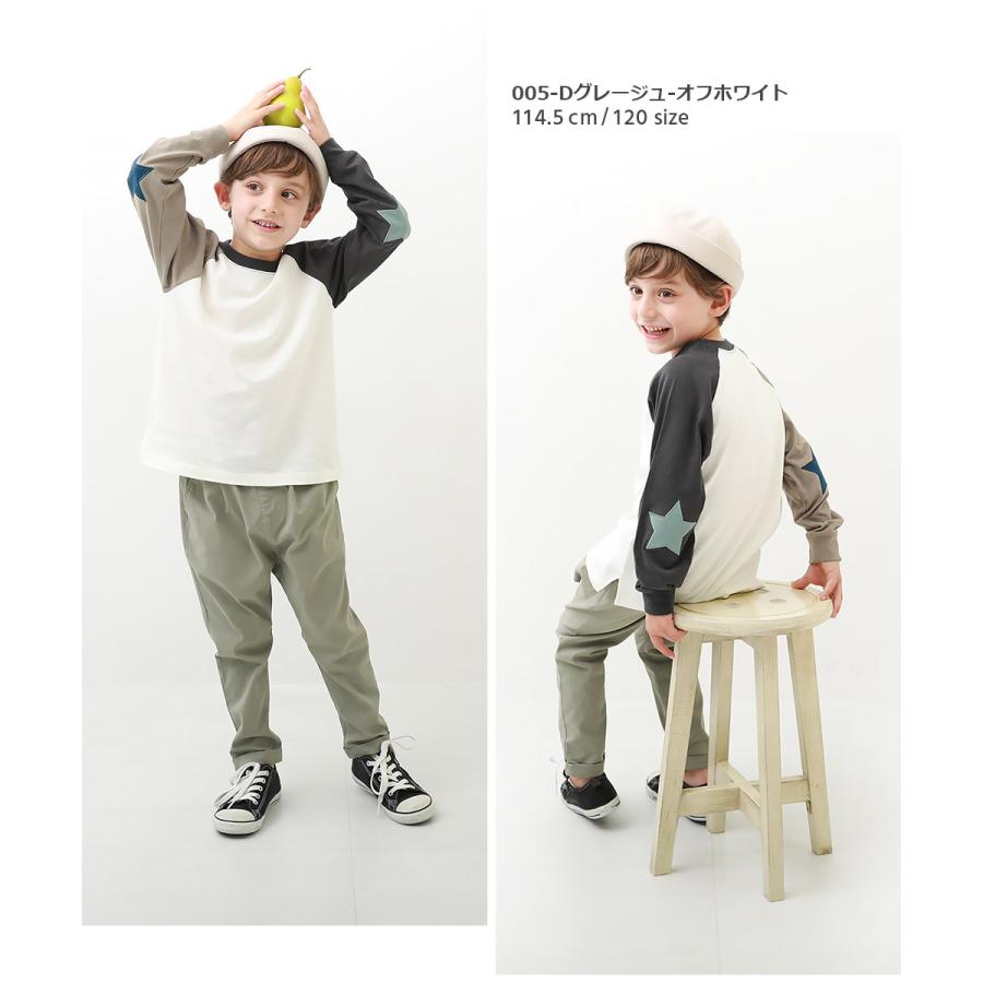 長袖tシャツ ロンt キッズ 子供服 男の子 女の子 綿100% エルボーパッチ トップス デビロック devirock | devirock | 14