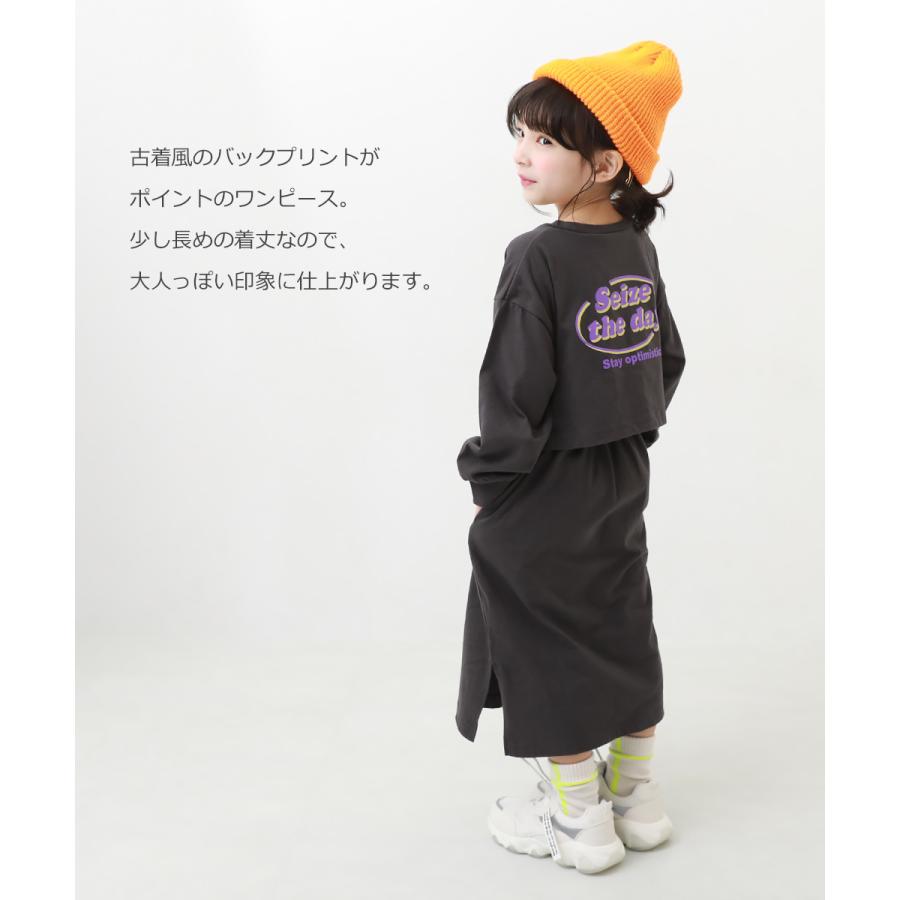 子供服 バックデザイン 長袖ワンピースキッズ 女の子 長袖ワンピース ワンピース デビロック devirock｜devirockstore｜10