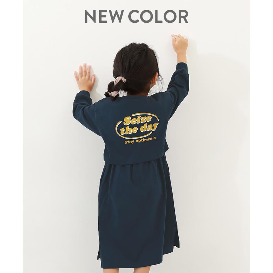 ワンピース キッズ 子供服 女の子 綿100% バックデザイン 長袖ワンピース 100 110 120 130 140 150 160 デビロック devirock | devirock | 11