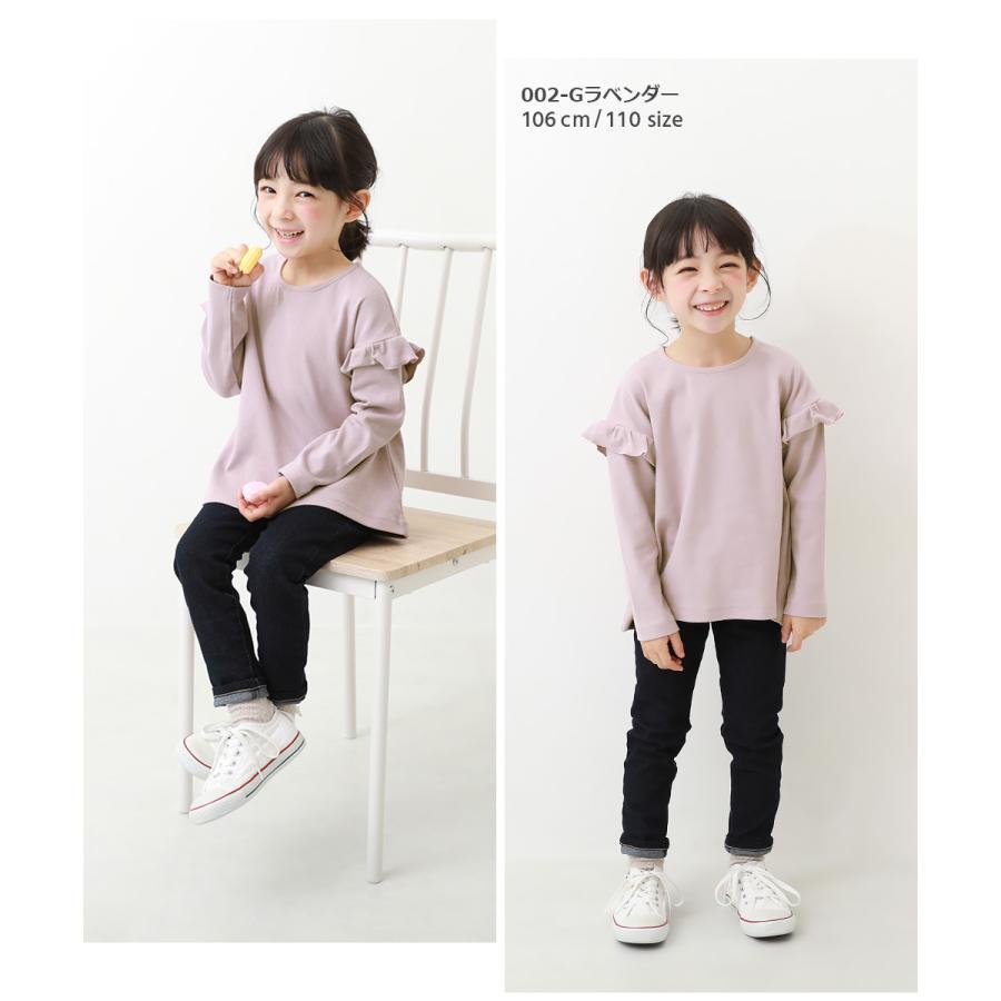 子供服 肩フリル 先染めボーダー ストレッチ 長袖Tシャツキッズ ベビー 女の子 トップス 長袖Tシャツ ロンT デビロック devirock｜devirockstore｜13