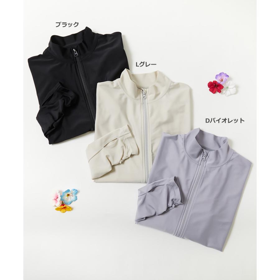 子供服 大人 袖シャーリング 長袖ジップラッシュガードキッズ 女の子 水着 プールグッズ 長袖ラッシュガード デビロック devirock | devirock | 04