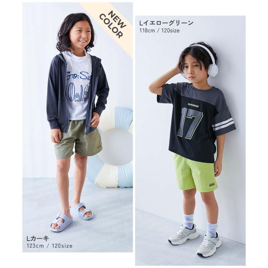 半ズボン 短パン ウエストゴム ハーフパンツ ボトムス 【水はじく】撥水ナイロン ショートパンツ(水陸両用) キッズ  デビロック 26ss_水はじく 爆買 | devirock | 24