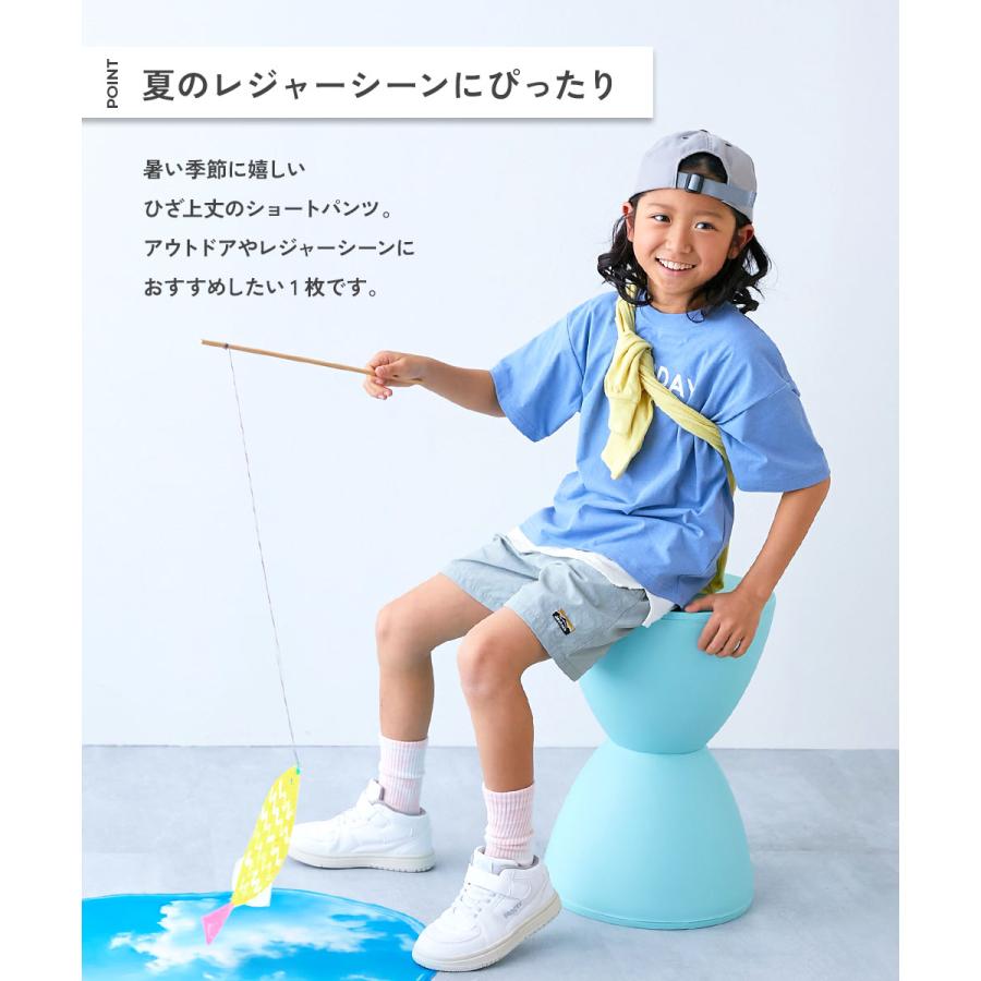 半ズボン 短パン ウエストゴム ハーフパンツ ボトムス 【水はじく】撥水ナイロン ショートパンツ(水陸両用) キッズ  デビロック 26ss_水はじく 爆買 | devirock | 18