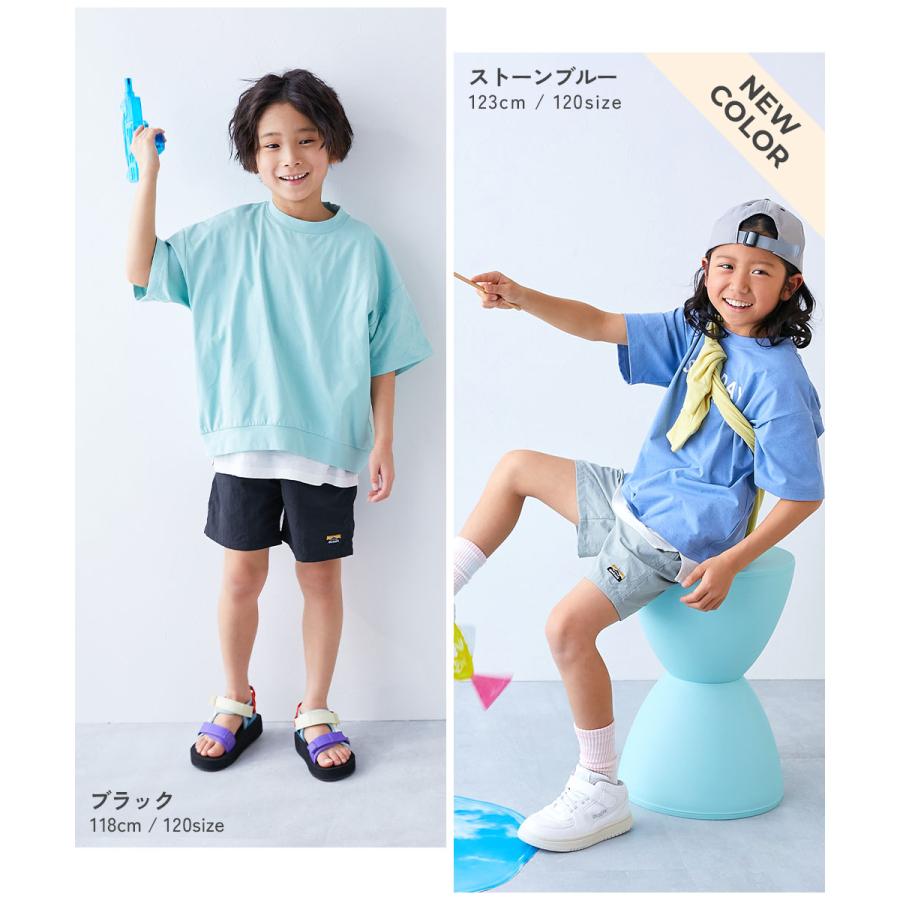 半ズボン 短パン ウエストゴム ハーフパンツ ボトムス 【水はじく】撥水ナイロン ショートパンツ(水陸両用) キッズ  デビロック 26ss_水はじく 爆買 | devirock | 21
