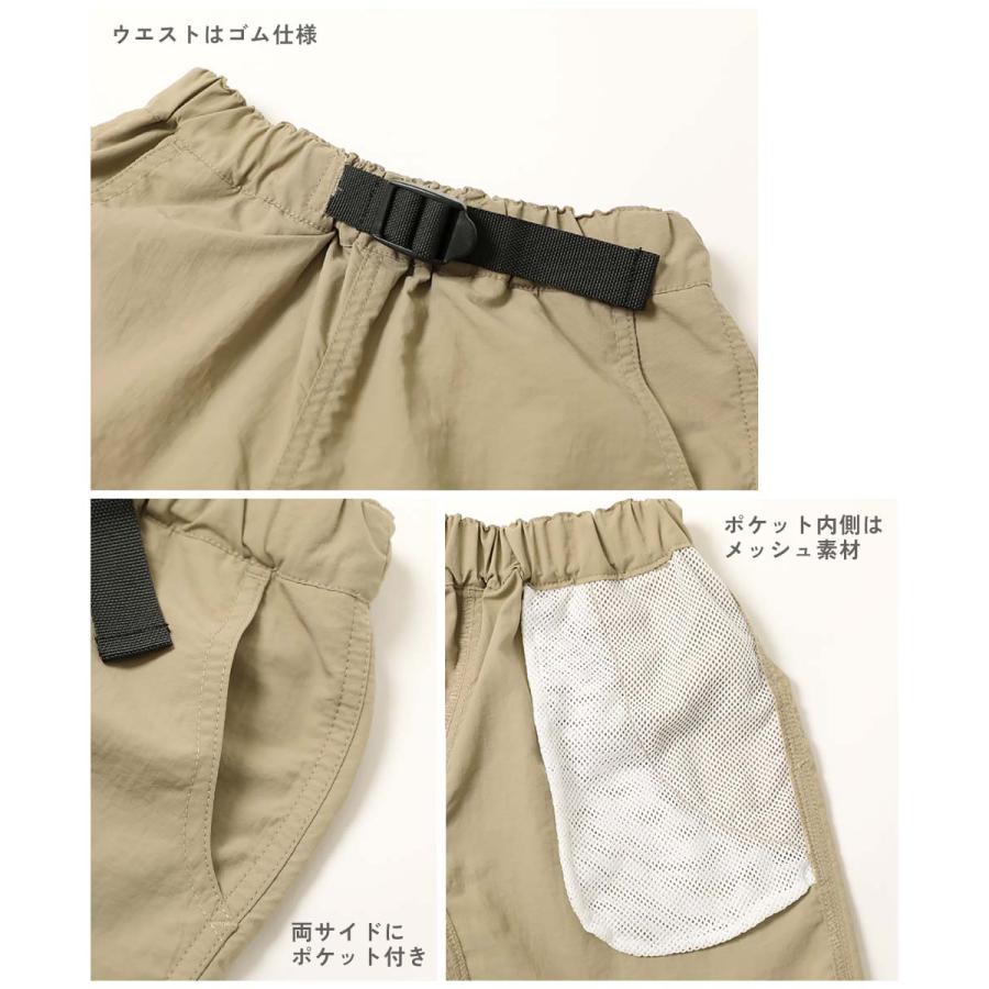 半ズボン 短パン ウエストゴム ショートパンツ ボトムス 【水はじく】撥水ナイロン ハーフパンツ(水陸両用) キッズ デビロック 26ss_水はじく 爆買 | devirock | 23
