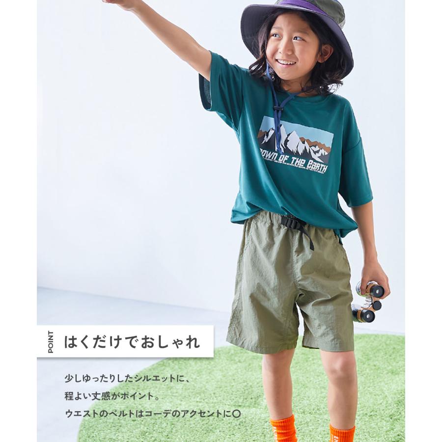 半ズボン 短パン ウエストゴム ショートパンツ ボトムス 【水はじく】撥水ナイロン ハーフパンツ(水陸両用) キッズ デビロック 26ss_水はじく 爆買 | devirock | 12