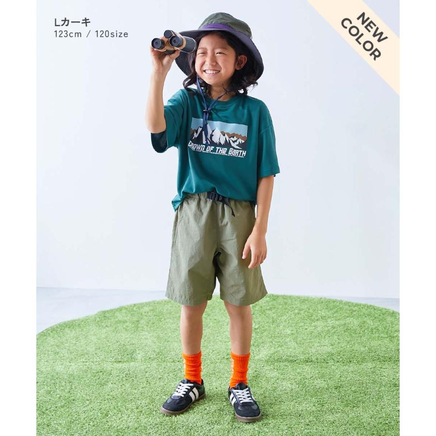 半ズボン 短パン ウエストゴム ショートパンツ ボトムス 【水はじく】撥水ナイロン ハーフパンツ(水陸両用) キッズ デビロック 26ss_水はじく 爆買 | devirock | 18