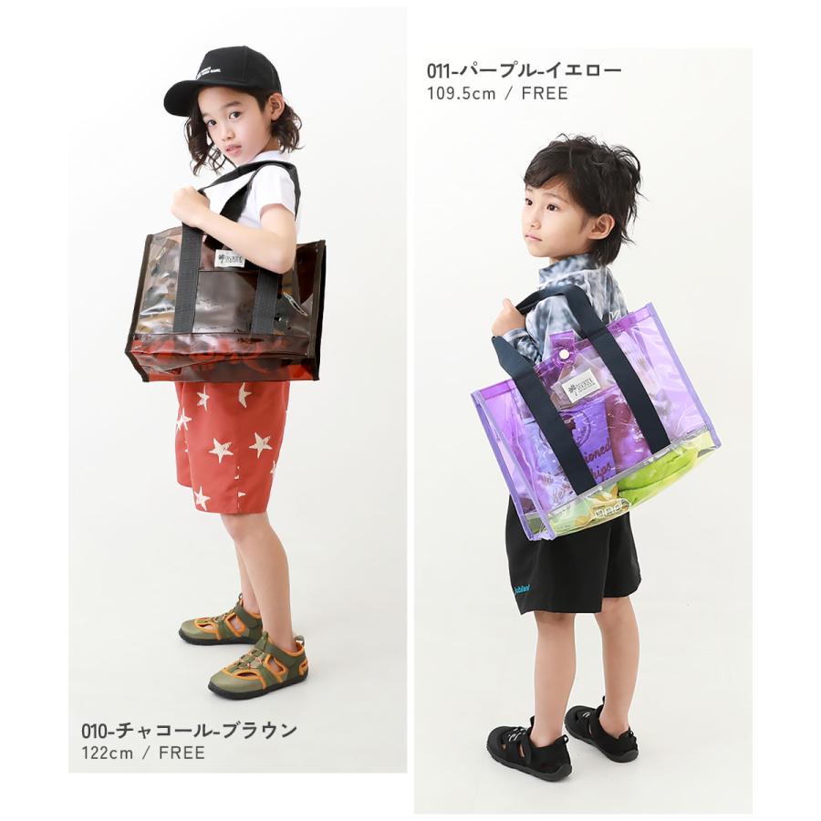 プールバッグ ビーチバッグ プールグッズ 水泳 海水浴 ネオンカラー クリアプールバッグ トート キッズ 子供服 男の子 女の子 デビロック devirock | devirock | 24