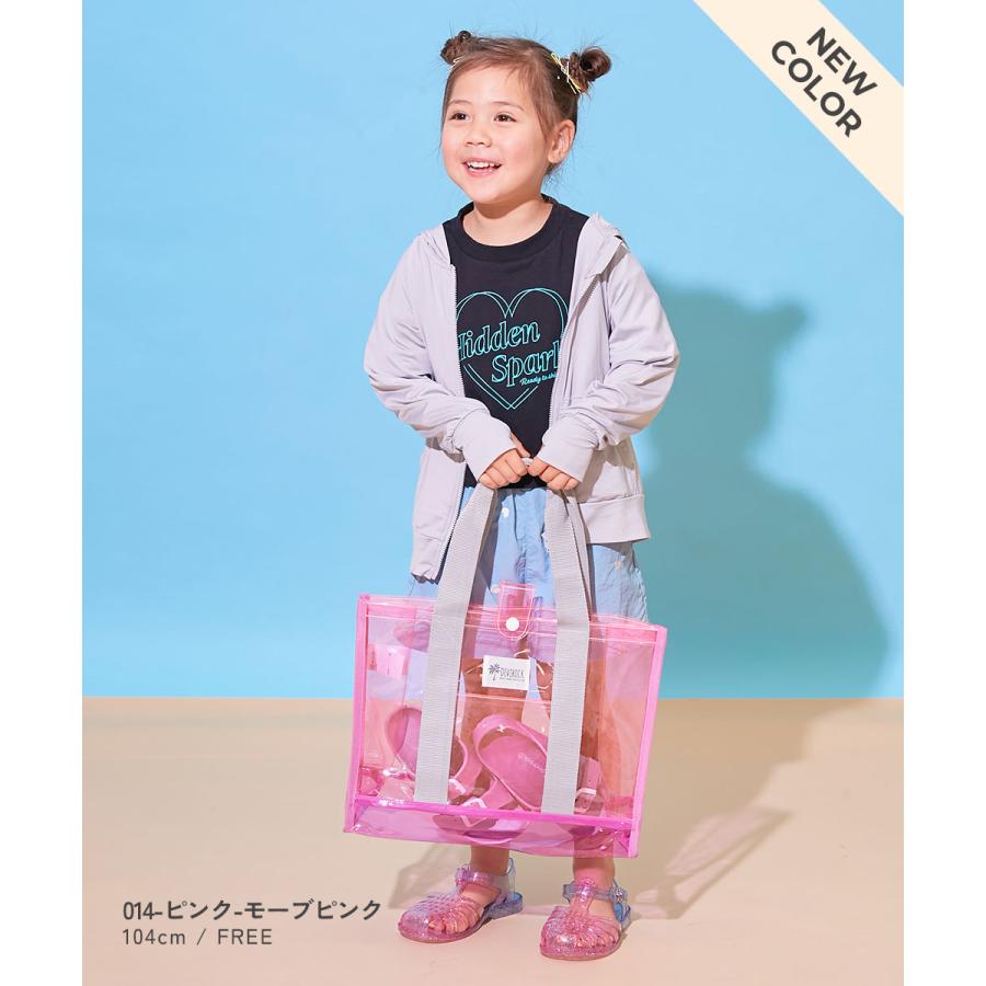 プールバッグ ビーチバッグ プールグッズ 水泳 海水浴 ネオンカラー クリアプールバッグ トート キッズ 子供服 男の子 女の子 デビロック devirock | devirock | 27