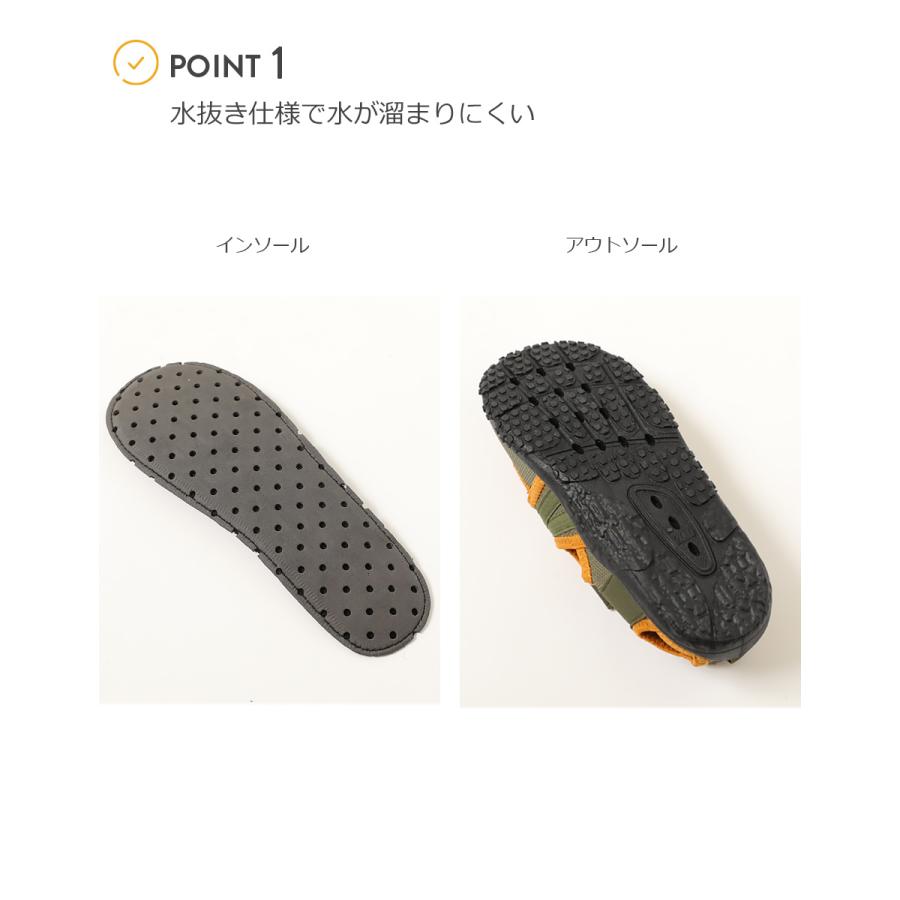 子供服 水がたまりにくい 水陸両用 アウトドアサンダルキッズ 男の子 女の子 シューズ サンダル 靴 デビロック devirock 24SS_サンダル特集 | devirock | 09