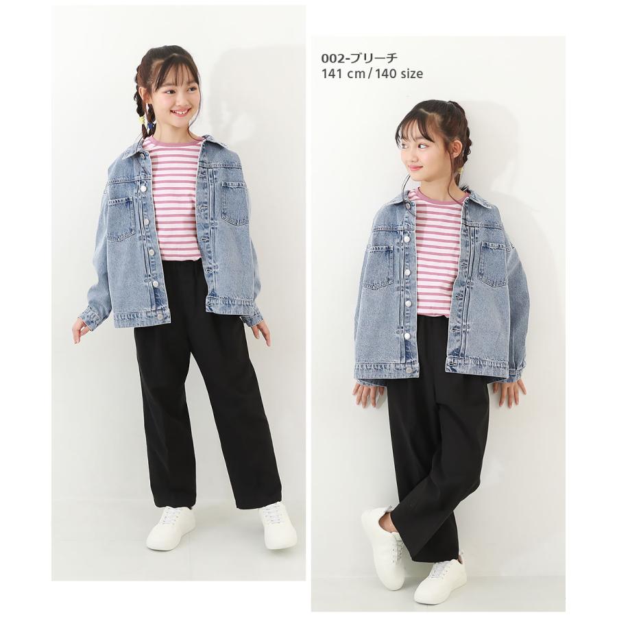 子供服 ビッグシルエット デニムジャケットキッズ 女の子 アウター ジャケット デニムジャケット デビロック devirock｜devirockstore｜14