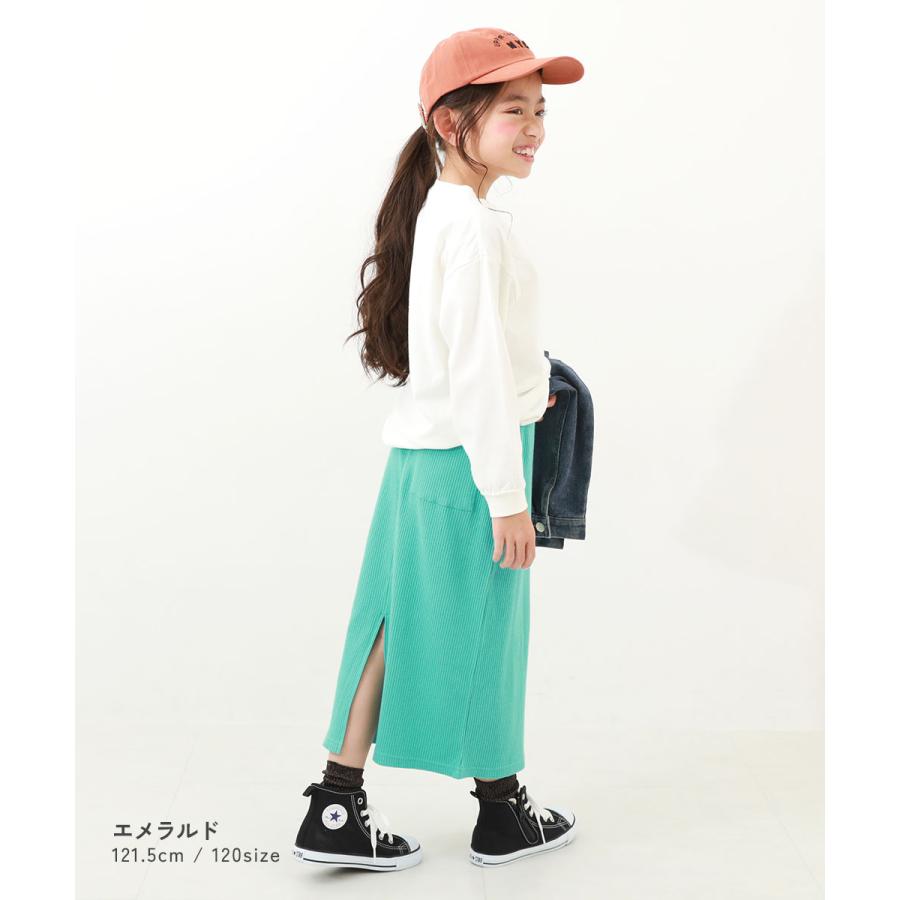 スカート ロング ボトムス リブスリットスカート キッズ 子供服 女の子  デビロック devirock | devirock | 09