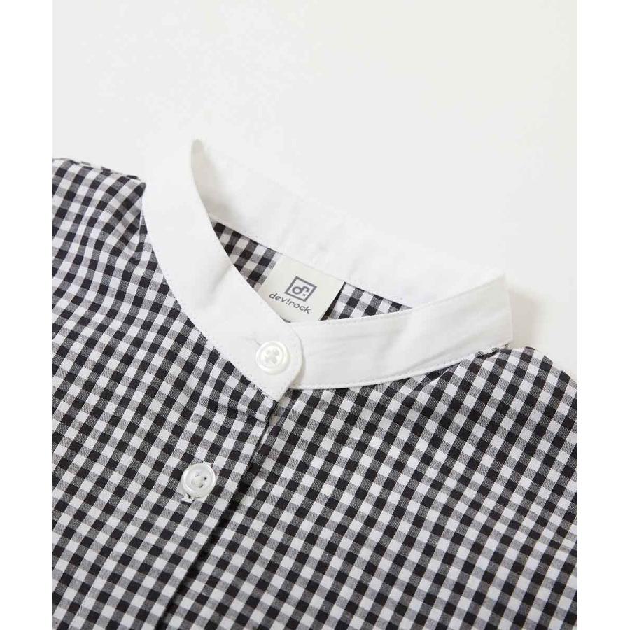 長袖ワンピース ワンピース 2WAY ボリュームスリーブ ストライプシャツワンピース キッズ 子供服 女の子  デビロック devirock | devirock | 12