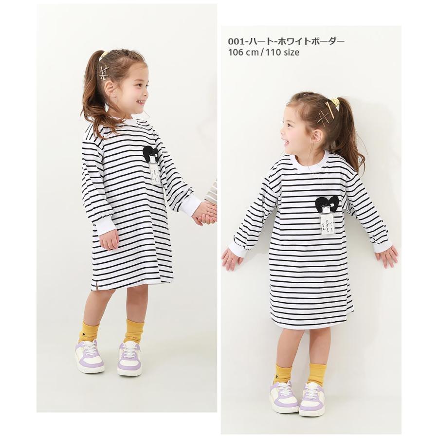 子供服 綿100% 名札穴あかない 袖リブ 長袖ワンピースキッズ 女の子 長袖ワンピース ワンピース デビロック devirock | devirock | 06