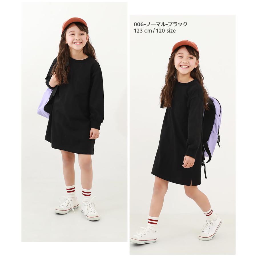子供服 綿100% 名札穴あかない 袖リブ 長袖ワンピースキッズ 女の子 長袖ワンピース ワンピース デビロック devirock | devirock | 11