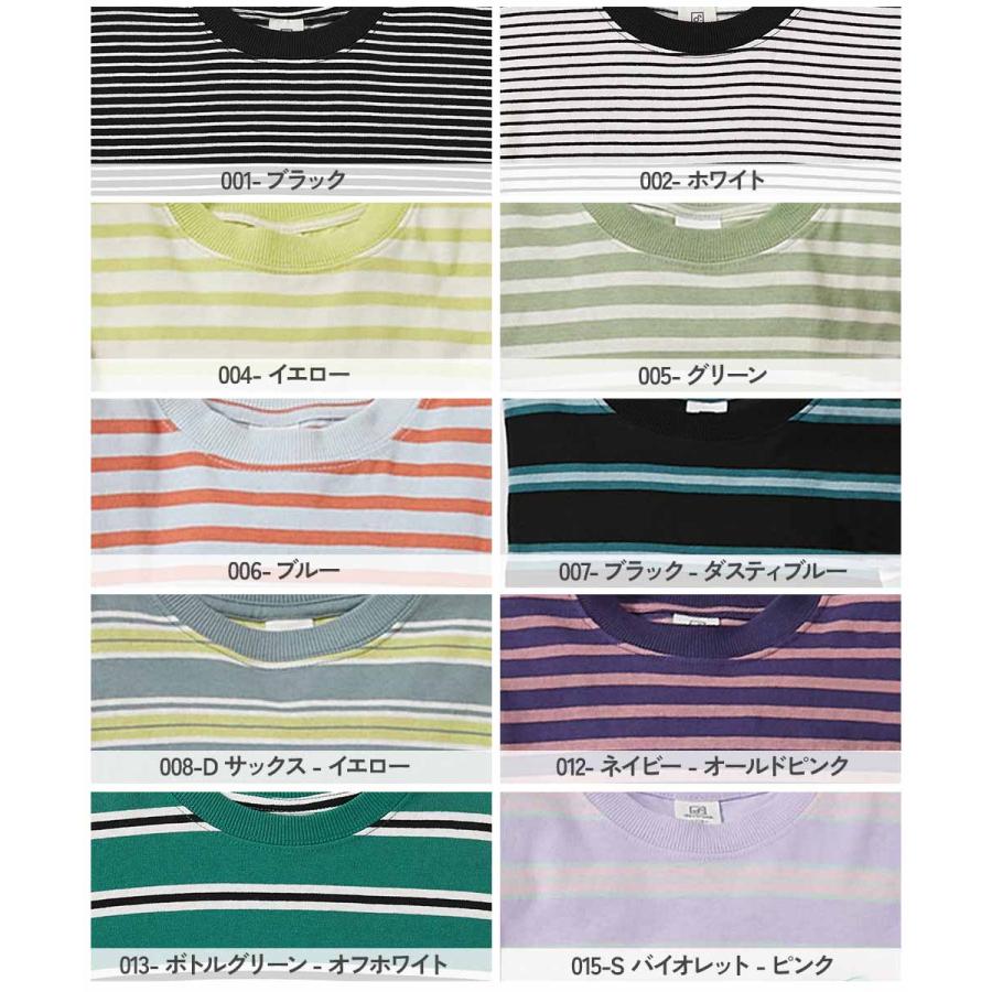 リンクコーデ 親子コーデ おそろい  耐久 親子リンク 綿100% お洗濯してもよれにくい ビッグシルエット 袖リブ 大人 ボーダー 長袖Tシャツ デビロック devirock | devirock | 20