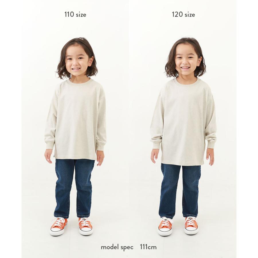 ロンT トップス 綿100% お洗濯してもよれにくい ビッグシルエット 袖リブ ボーダー 長袖Tシャツ キッズ ベビー服 子供服 男の子 女の子  デビロック devirock | devirock | 33