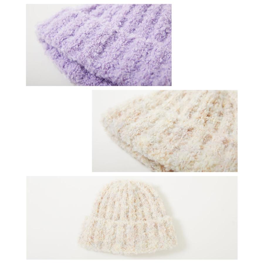 子供服 ブークレカラーニット帽キッズ 女の子 帽子 ニット帽 デビロック devirock | devirock | 08