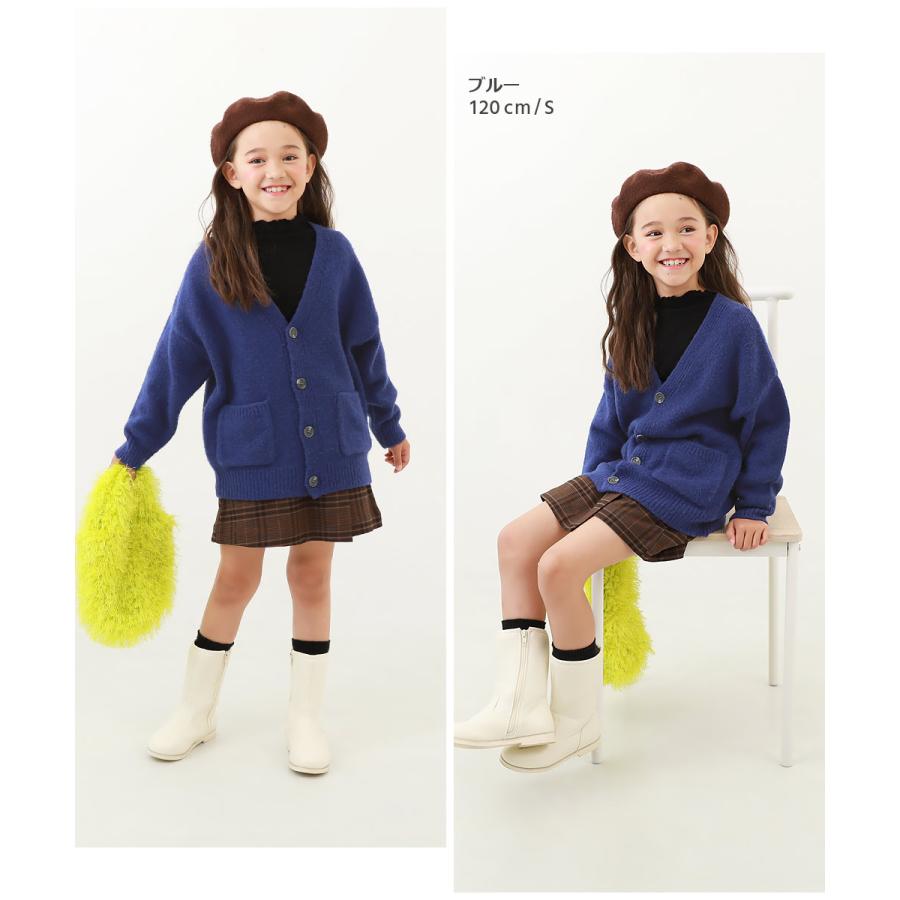 子供服 洗える ビッグシルエット ケーブル編み やわらかニットカーディガンキッズ ベビー 男の子 女の子 トップス カーディガン デビロック devirock | devirock | 11