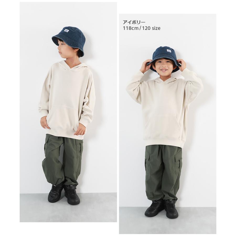 devirock（デビロック） パーカー キッズ 綿100% 無地 ゆったりサイズ