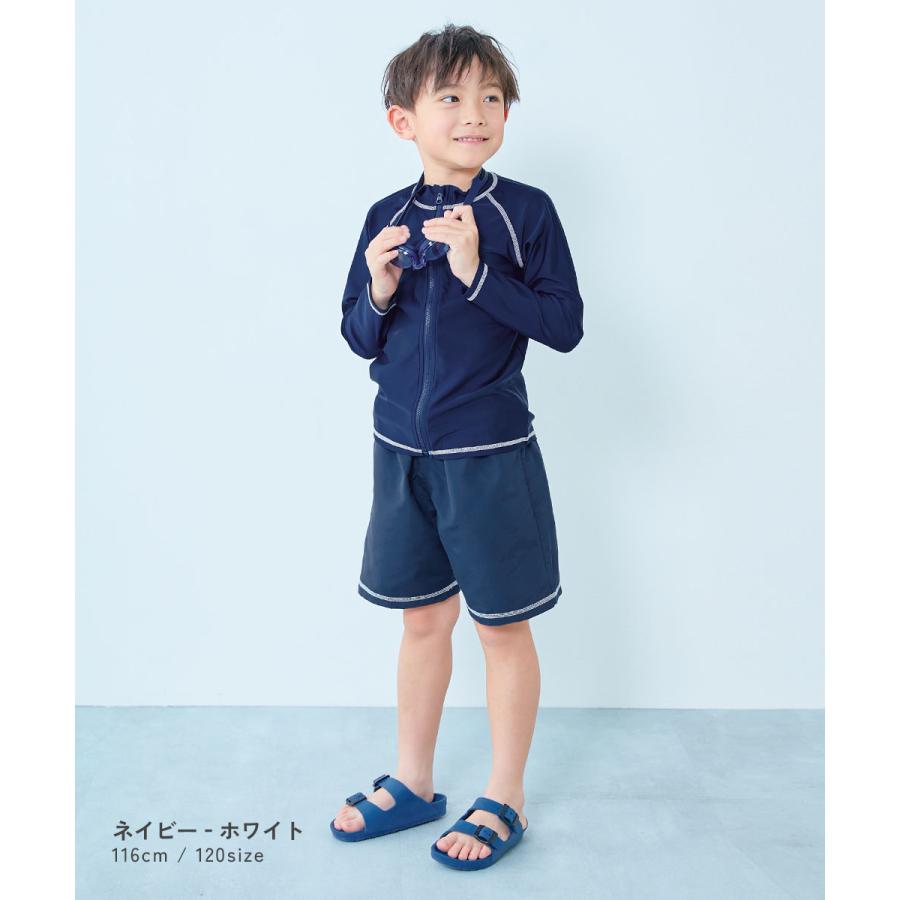 HELINOX  DECO&BEACH ミニ ネイビー デニム キッズ devirock（デビロック） UVカット 男児 サーフパンツ型 スクール水着