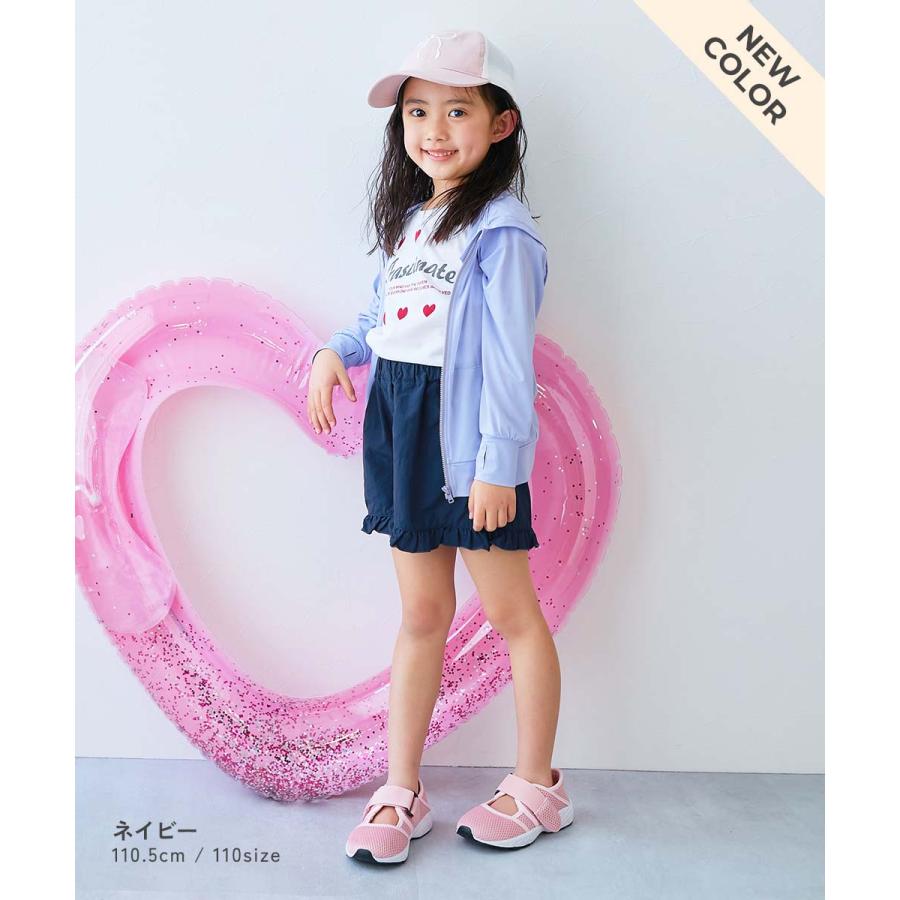 半ズボン ハーフパンツ ボトムス 【水はじく】撥水ナイロン 裾フリルショートパンツ(水陸両用) devirock 26ss_水はじく 26summer_girls | devirock | 13