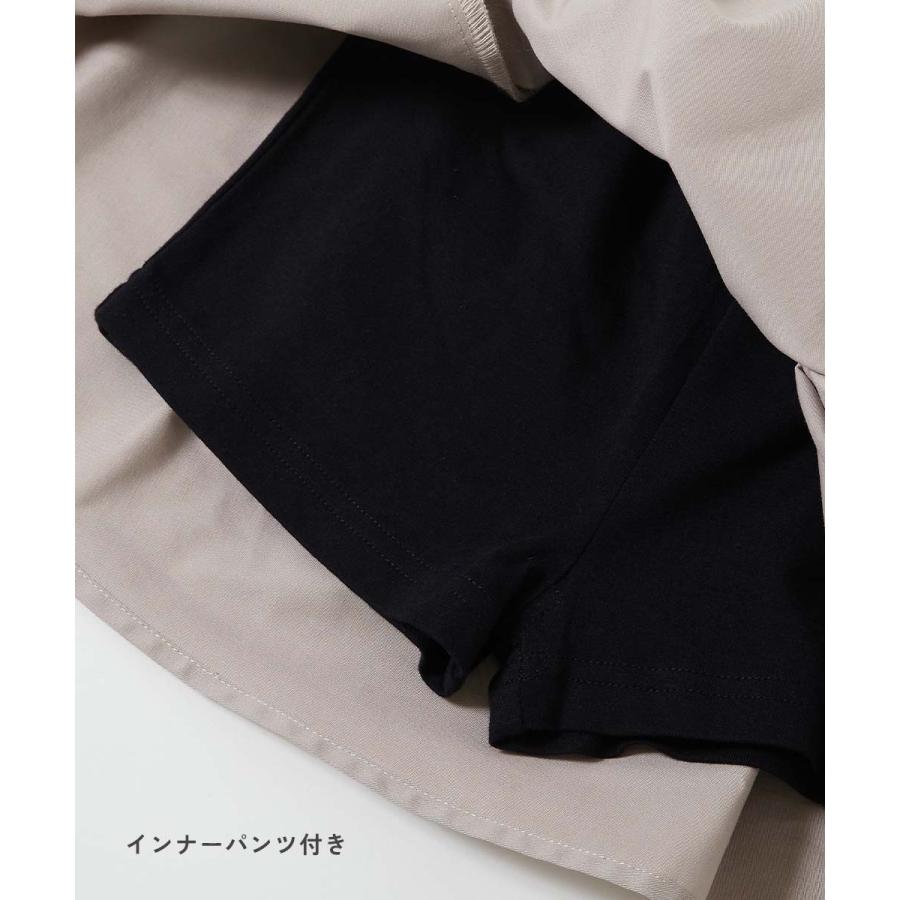 ミニスカート インナーパンツ付 ボトムス スカート スカッツ ふわっと広がる ボリュームギャザー ミニ丈スカッツ devirock 26summer_girls | devirock | 21