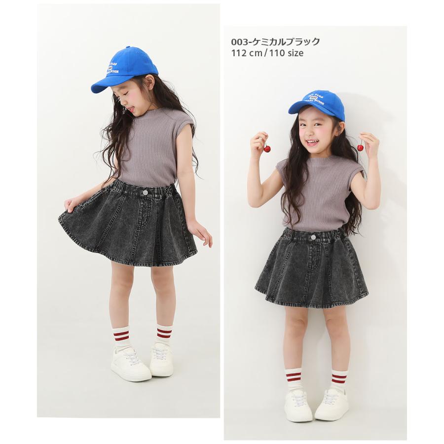 【一部予約】子供服 1分丈 デニムスカッツキッズ 女の子 ボトムス スカート スカッツ 1分丈スカッツ デビロック devirock｜devirockstore｜11