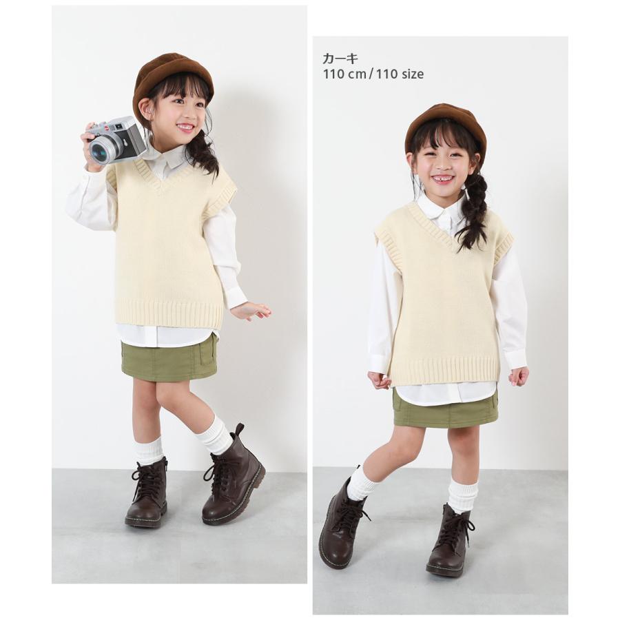 devirock（デビロック） 子供服 インパンツ付き カーゴ ミニスカート