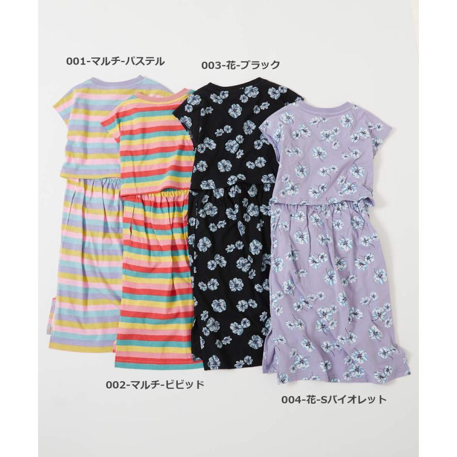 子供服 バックデザイン 総柄ワンピースキッズ 女の子 半袖ワンピース ノースリーブワンピース ワンピース デビロック devirock | devirock | 05