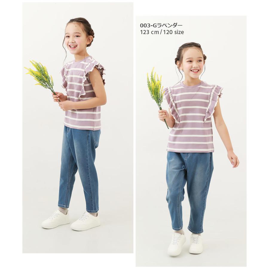 子供服 フリルフレンチスリーブ 半袖Tシャツキッズ ベビー 女の子 トップス 半袖Tシャツ Tシャツ デビロック devirock｜devirockstore｜12