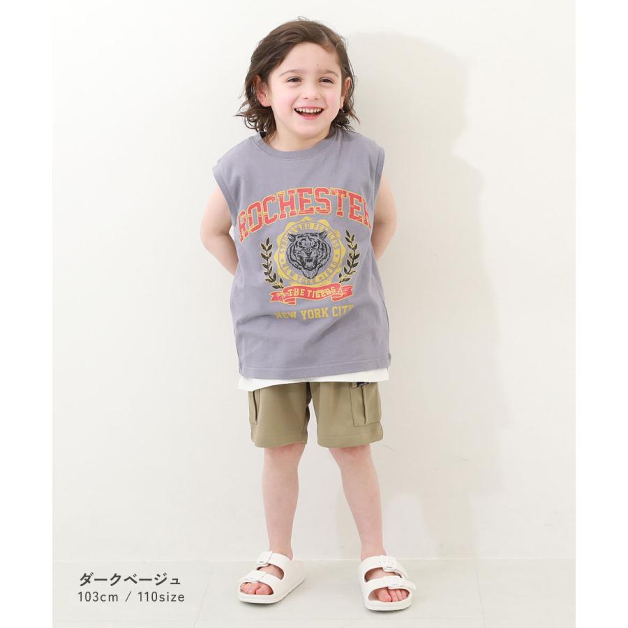 半ズボン 短パン ウエストゴム ハーフパンツ ショートパンツ ボトムス 【涼感 サラッとメッシュ】カーゴハーフパンツ キッズ 子供服 devirock heatstroke | devirock | 15