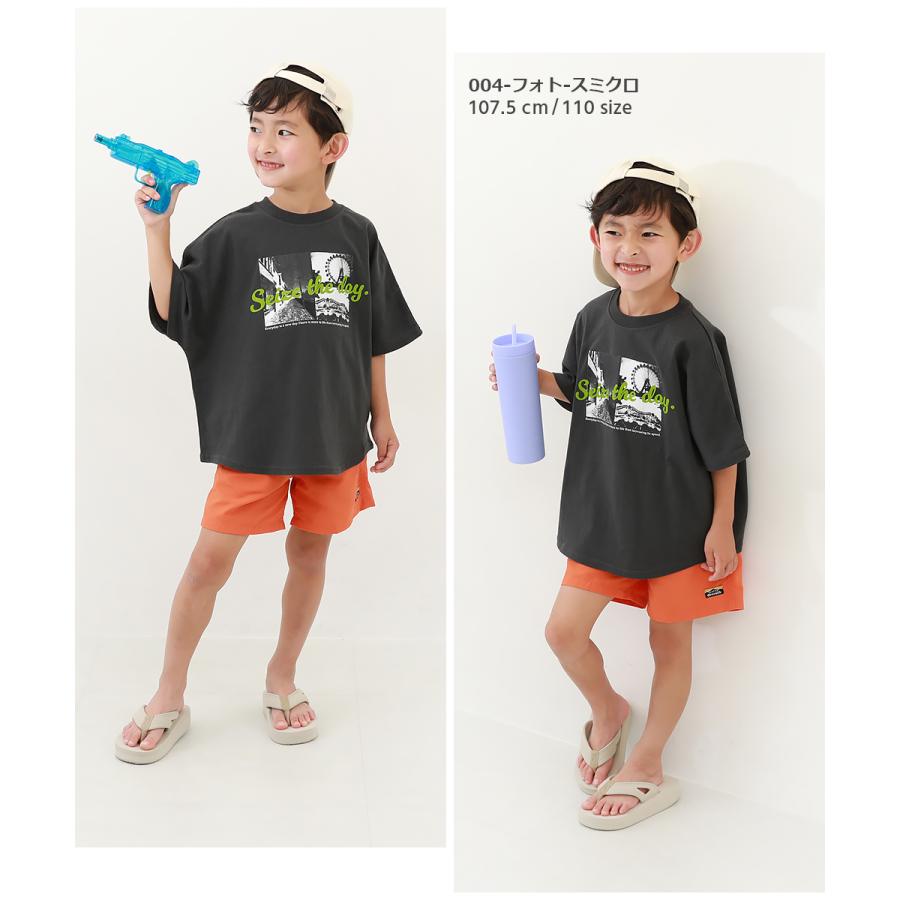 子供服 デビラボ スーパーBIGシルエット プリント半袖Tシャツキッズ 男の子 女の子 トップス 半袖Tシャツ Tシャツ デビロック devirock｜devirockstore｜24