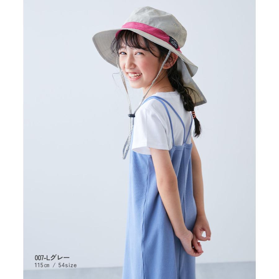 帽子 ハット UVカット 親子で使える 日よけ付き 撥水 フェスハット キッズ 子供服 男の子 女の子  デビロック devirock 25SS_UV 25ss_ガールズトレンド | devirock | 19