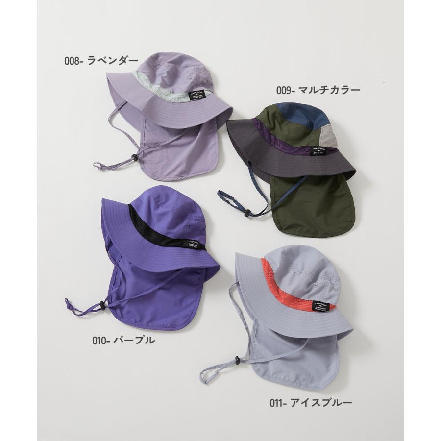 帽子 ハット UVカット 親子で使える 日よけ付き 撥水 フェスハット キッズ 子供服 男の子 女の子  デビロック devirock 25SS_UV 25ss_ガールズトレンド | devirock | 11