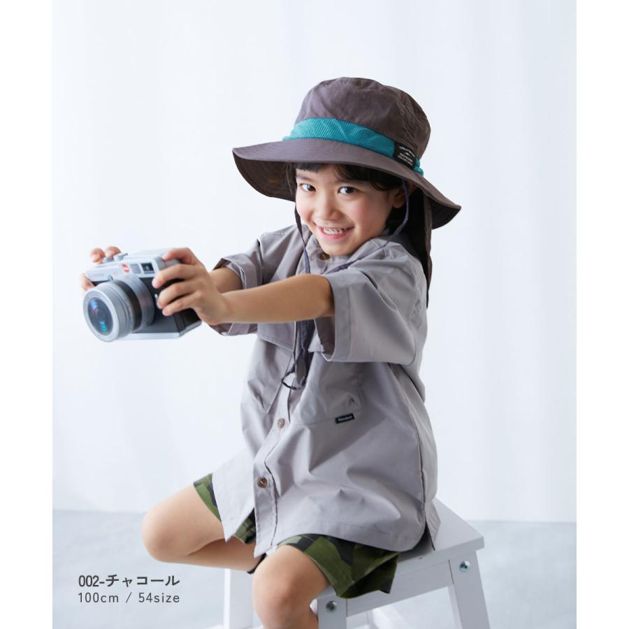 帽子 ハット UVカット 親子で使える 日よけ付き 撥水 フェスハット キッズ 子供服 男の子 女の子  デビロック devirock 25SS_UV 25ss_ガールズトレンド | devirock | 16