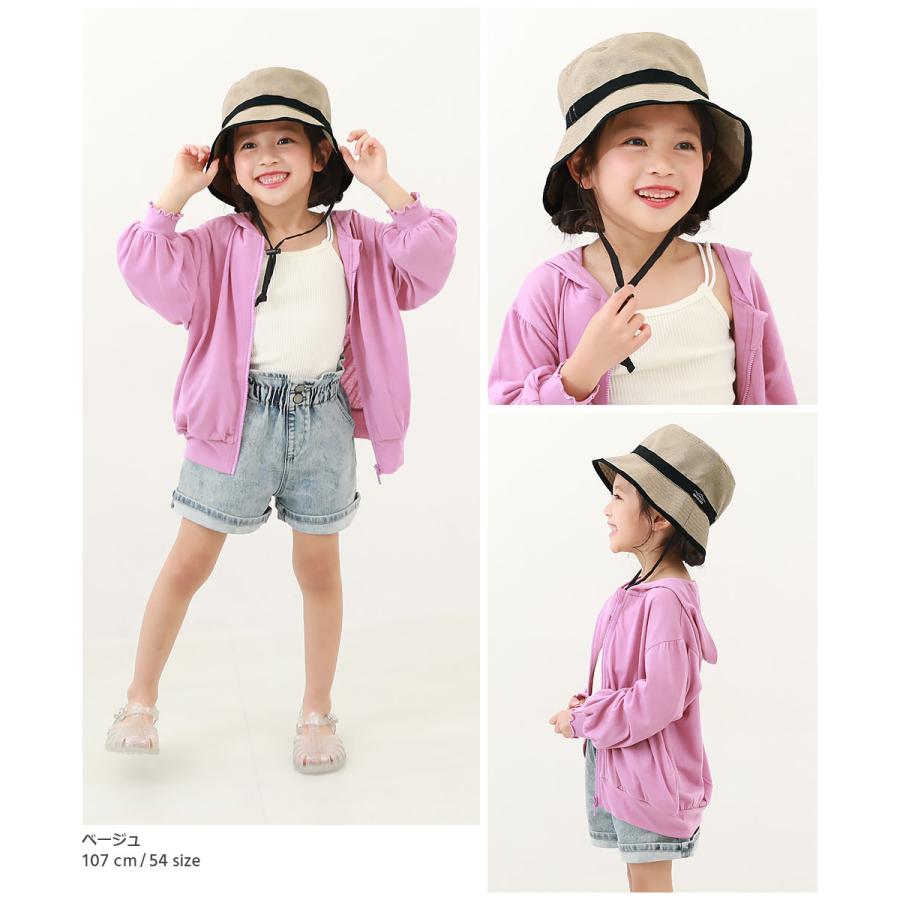 子供服 UVカット 親子で使える 折りたためるバケットハットキッズ 男の子 女の子 帽子 ハット デビロック devirock 25SS_UV 25ss_ガールズトレンド | devirock | 09
