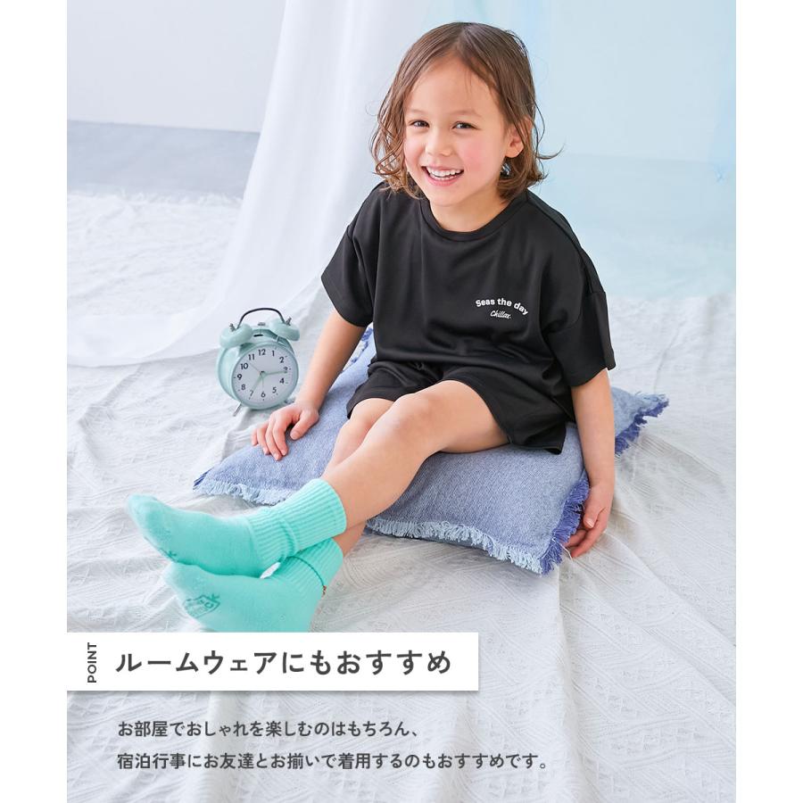 速乾 ウエストゴム 半袖パジャマ ルームウェア  【涼感 サラッとメッシュ】ワンマイルにもおすすめ 着丈が選べるパジャマ  devirock | devirock | 12