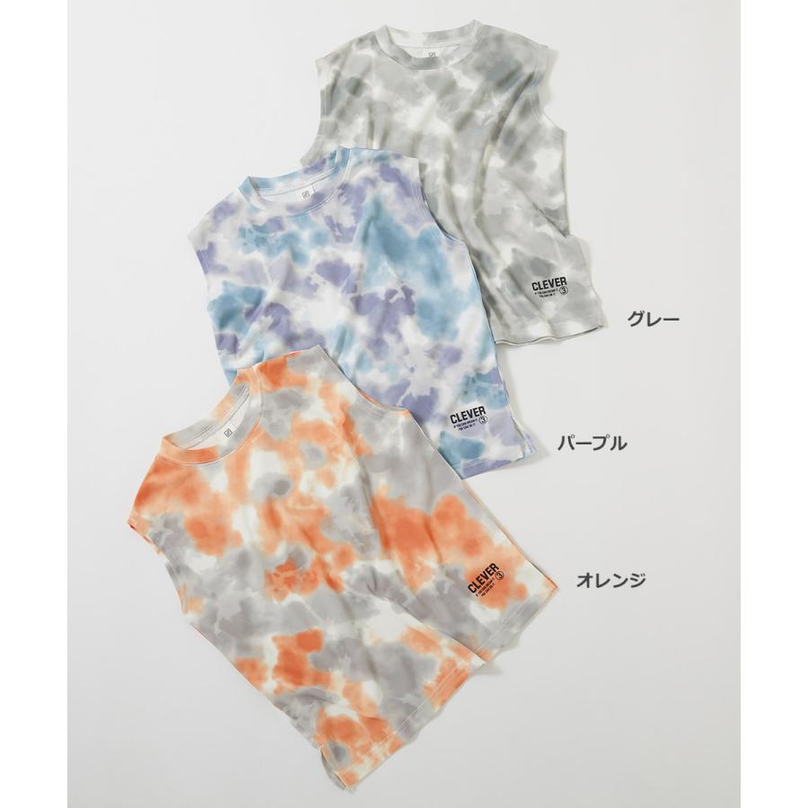【アウトレット】子供服 サラっとストレッチ メッシュ タイダイタンクキッズ   トップス タンクトップ キャミソール ノースリーブ デビロック devirock | devirock | 04