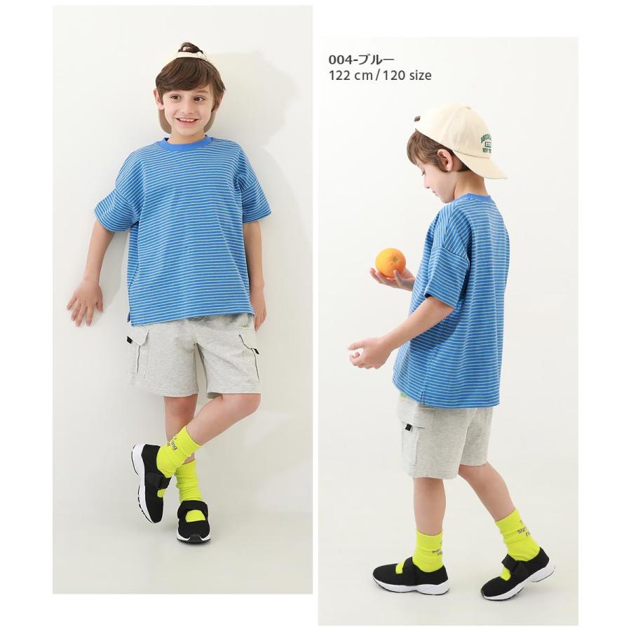 子供服 ビッグシルエット ボーダー 半袖Tシャツキッズ ベビー 男の子 女の子 トップス 半袖Tシャツ Tシャツ デビロック devirock｜devirockstore｜19