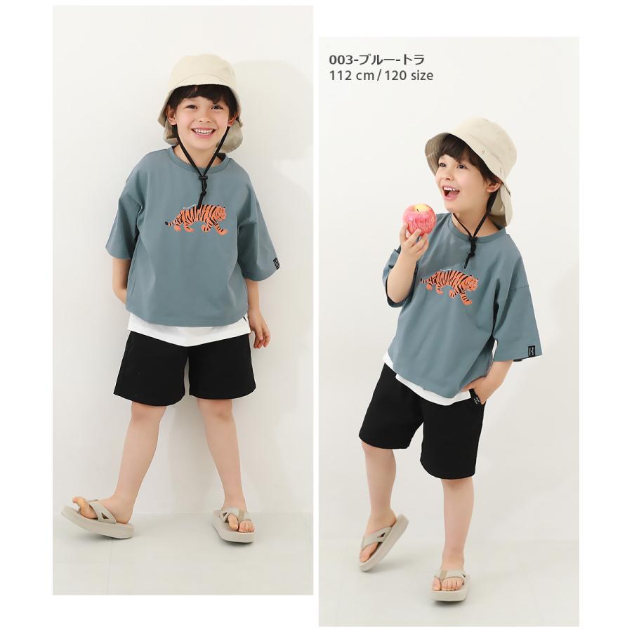 子供服 【なつこさんコラボ】防汚 半袖Tシャツキッズ ベビー 男の子  